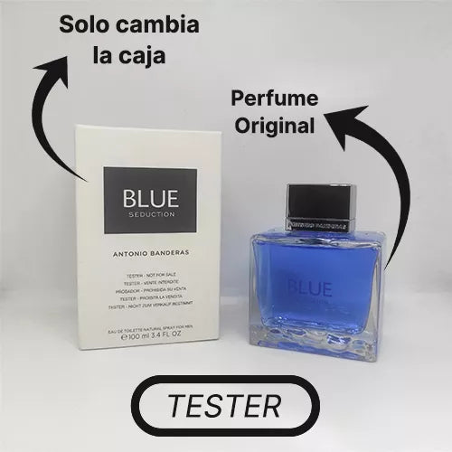 TESTER ANTONIO BANDERAS BLUE SEDUCTION MASC EDT 100ML