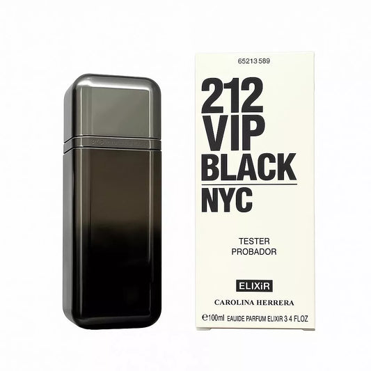TESTER CAROLINA HERRERA 212 VIP BLACK ELIXIR EDP 100ML