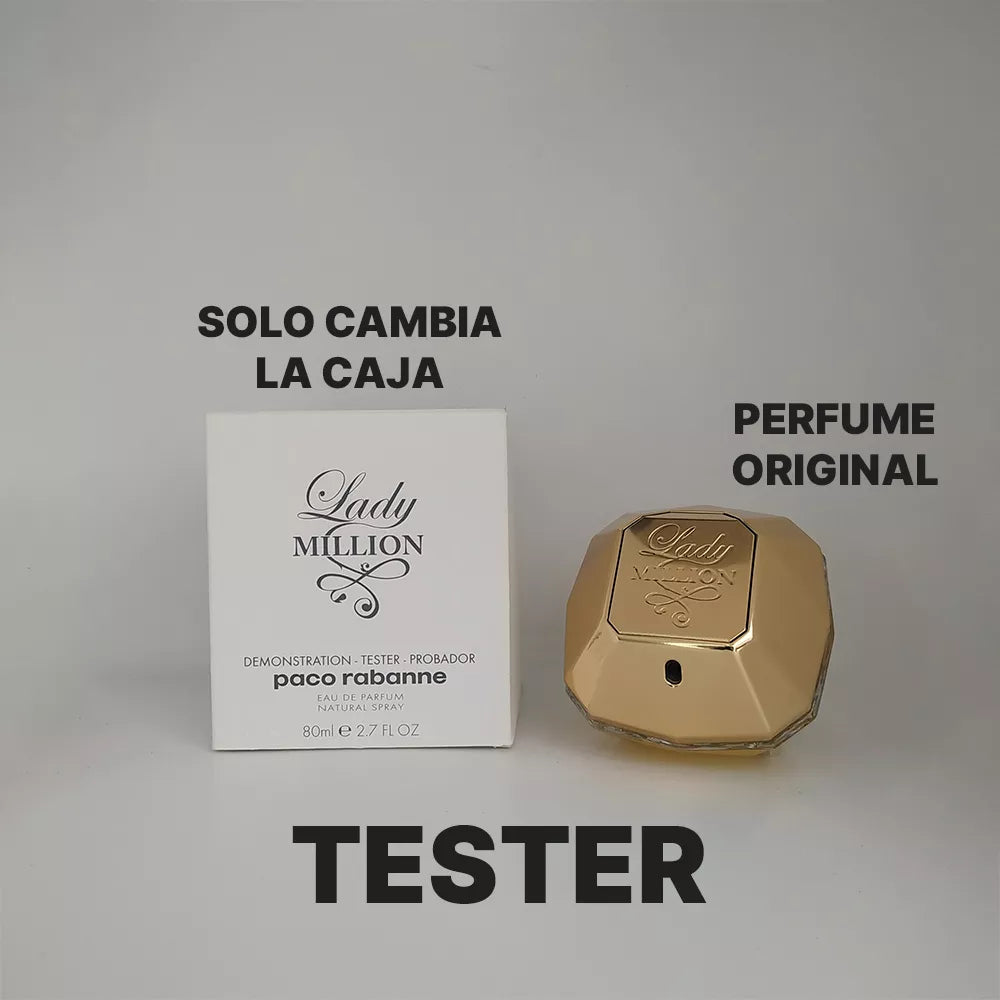 TESTER PACO RABANNE LADY MILLION FEM EDP 80ML