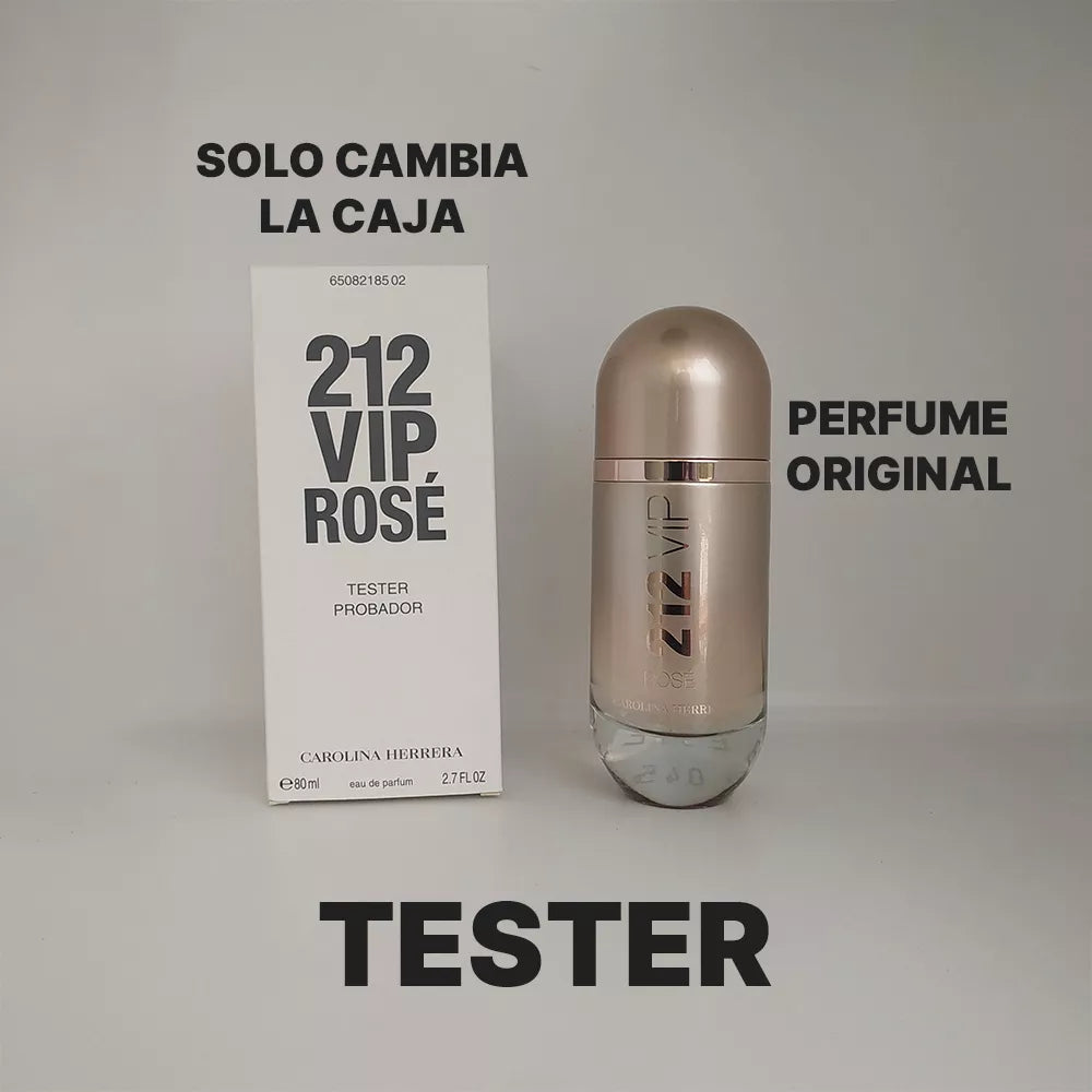 TESTER CAROLINA HERRERA 212 VIP ROSE FEM EDP 80ML
