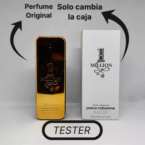 TESTER PACO RABANNE 1 MILLION MASC EDT 100ML
